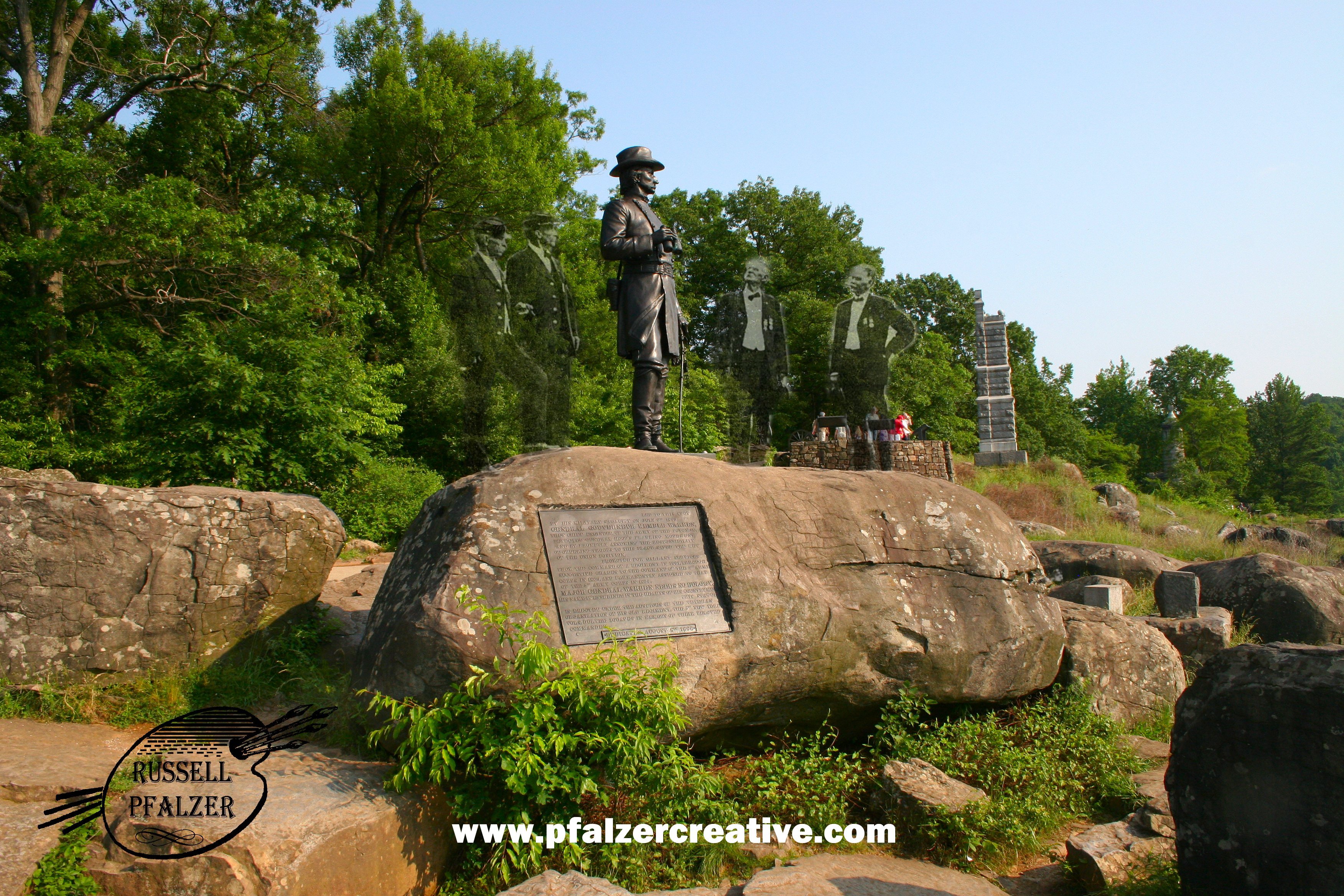 The Gouverner K. Warren Portrait Statue, Little Round Top, Gettysburg