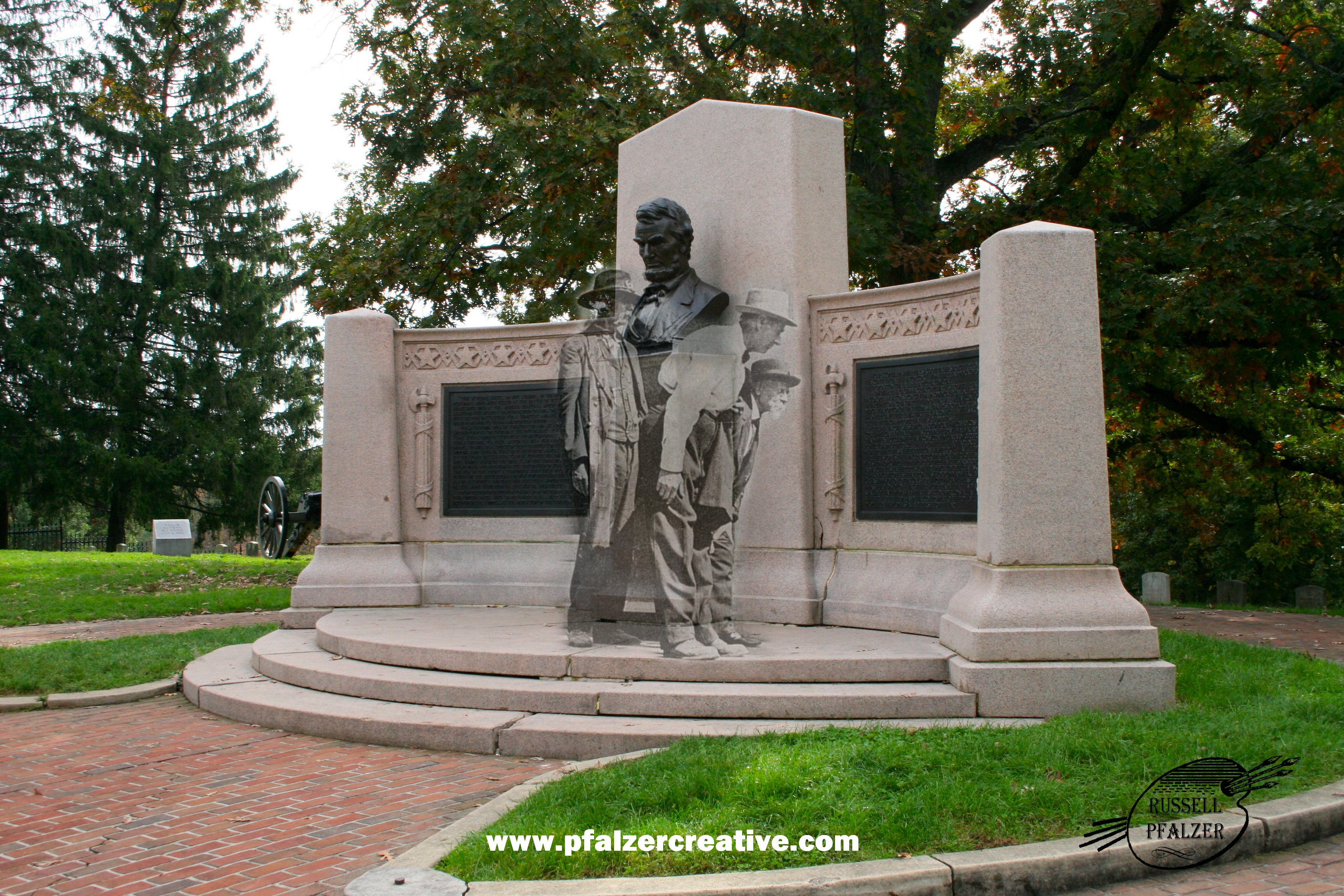The Lincoln Speech Memorial in the National Cemetery, Gettysburg